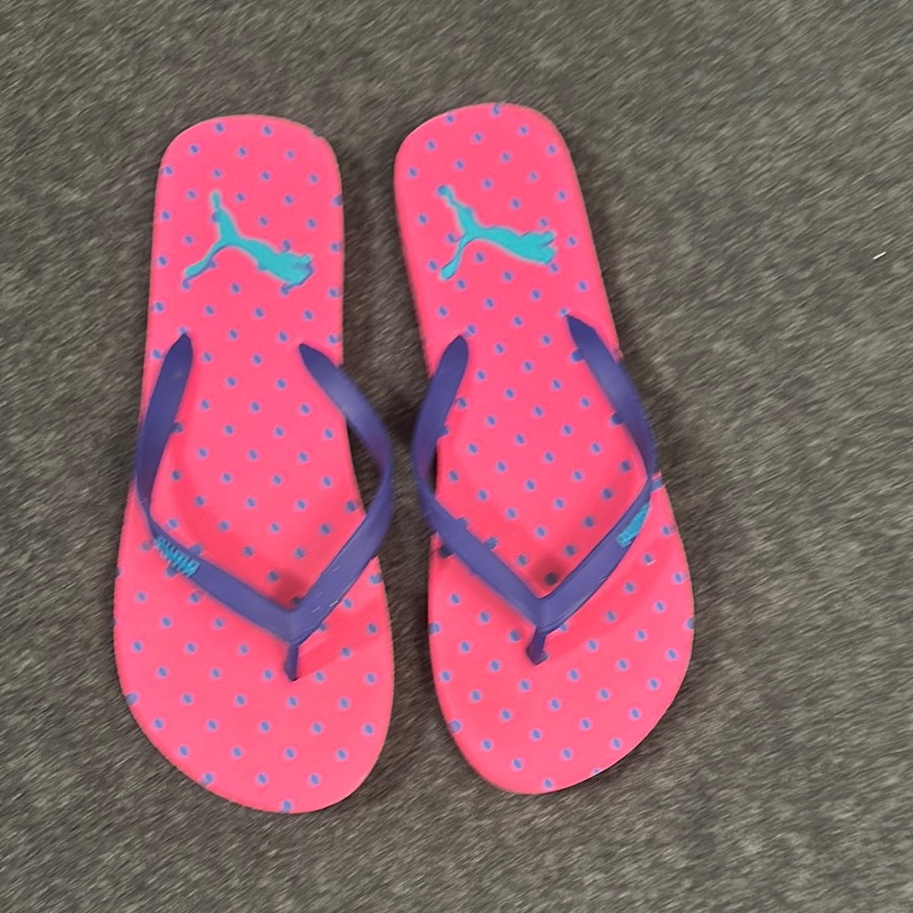 Puma Pink and Purple Flip Flops